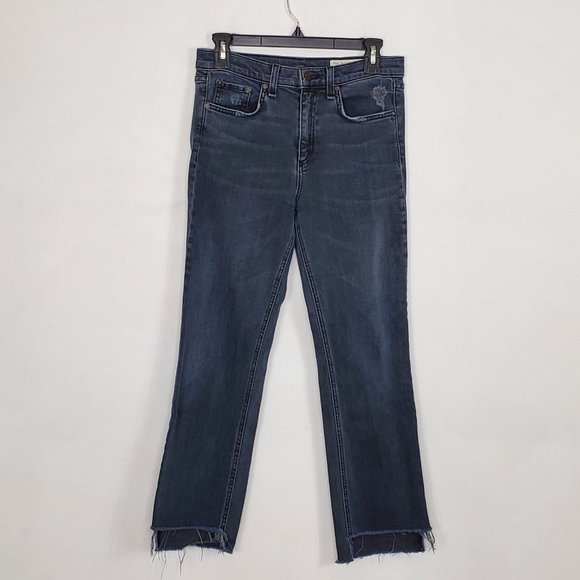 RAG AND BONE Raw Hem Jeans in Clean Slate 27 EUC - Picture 1 of 7